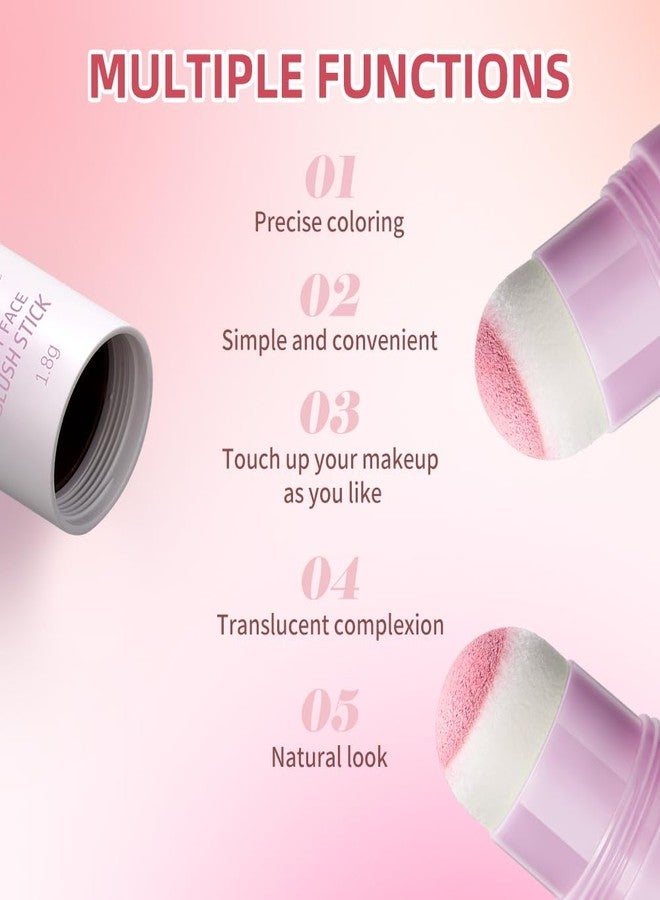Loske Soft Face Blush Stick, Matte Natural Long Lasting Blush for a Flawless Finish, Creamy Blendable Formula for All Skin Types, Everyday Wear Professional Quality Makeup (Shy pink, Large) - Image 4